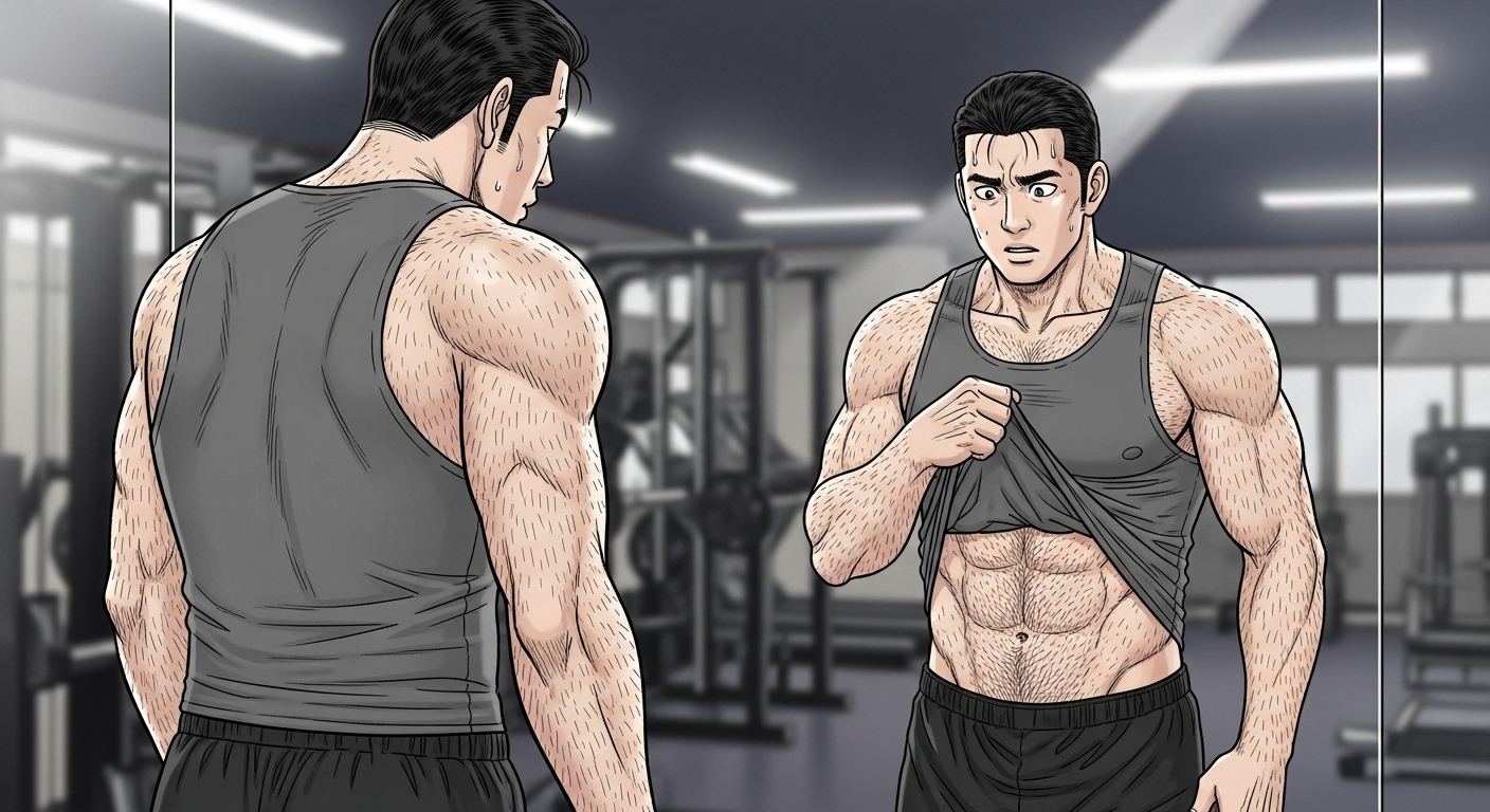 毛深いマッチョ