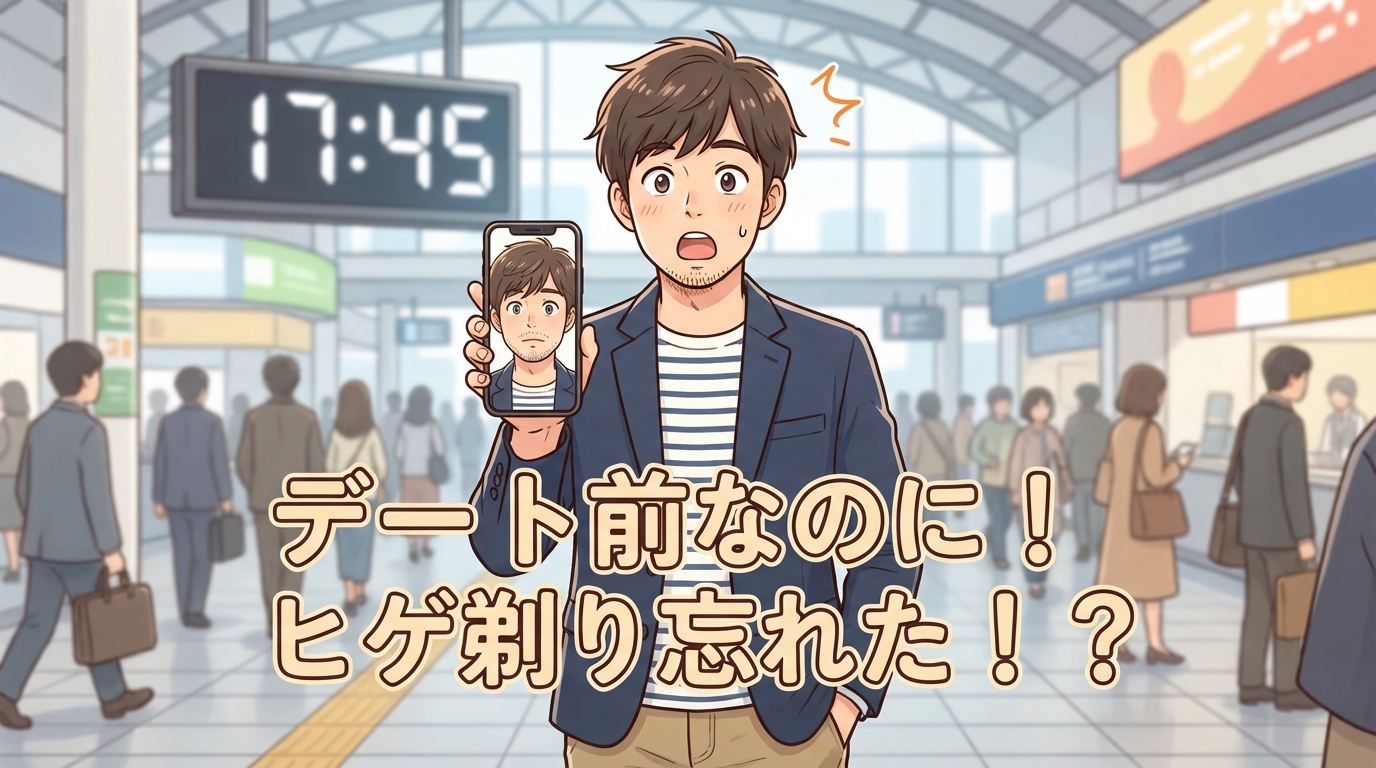 デート　髭剃り忘れ