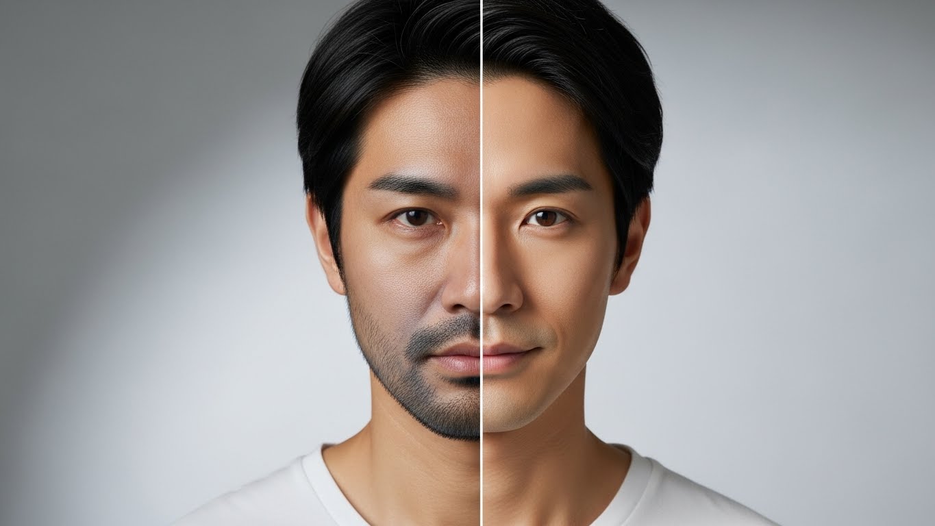 髭脱毛 若く見える