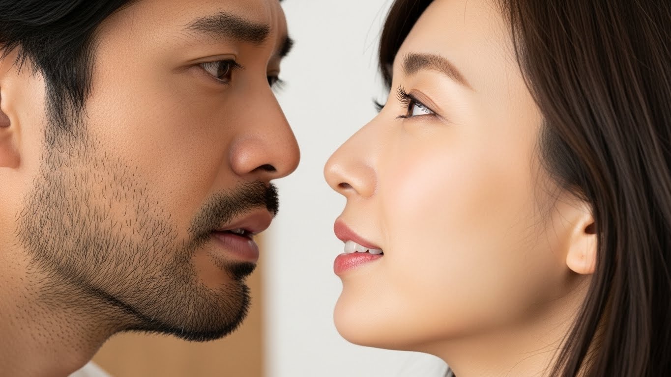 髭 柔らかくする キス