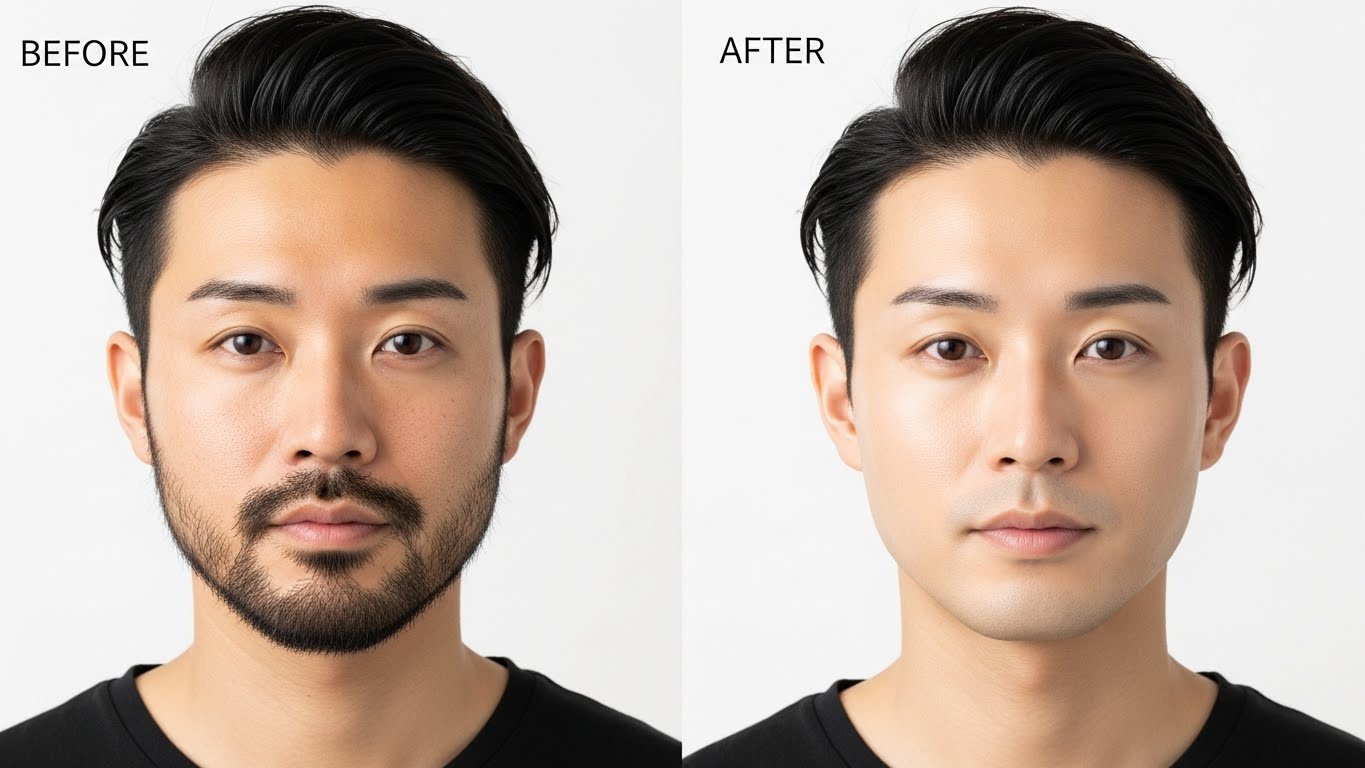 髭脱毛 肌綺麗になる